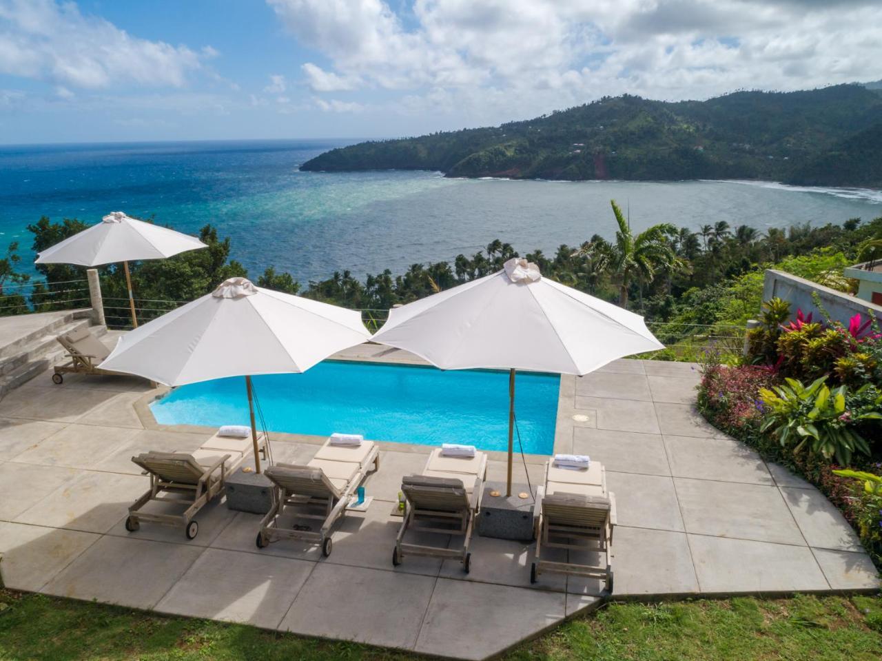 Pagua Bay House - Oceanfront Cabana'S Marigot Екстериор снимка